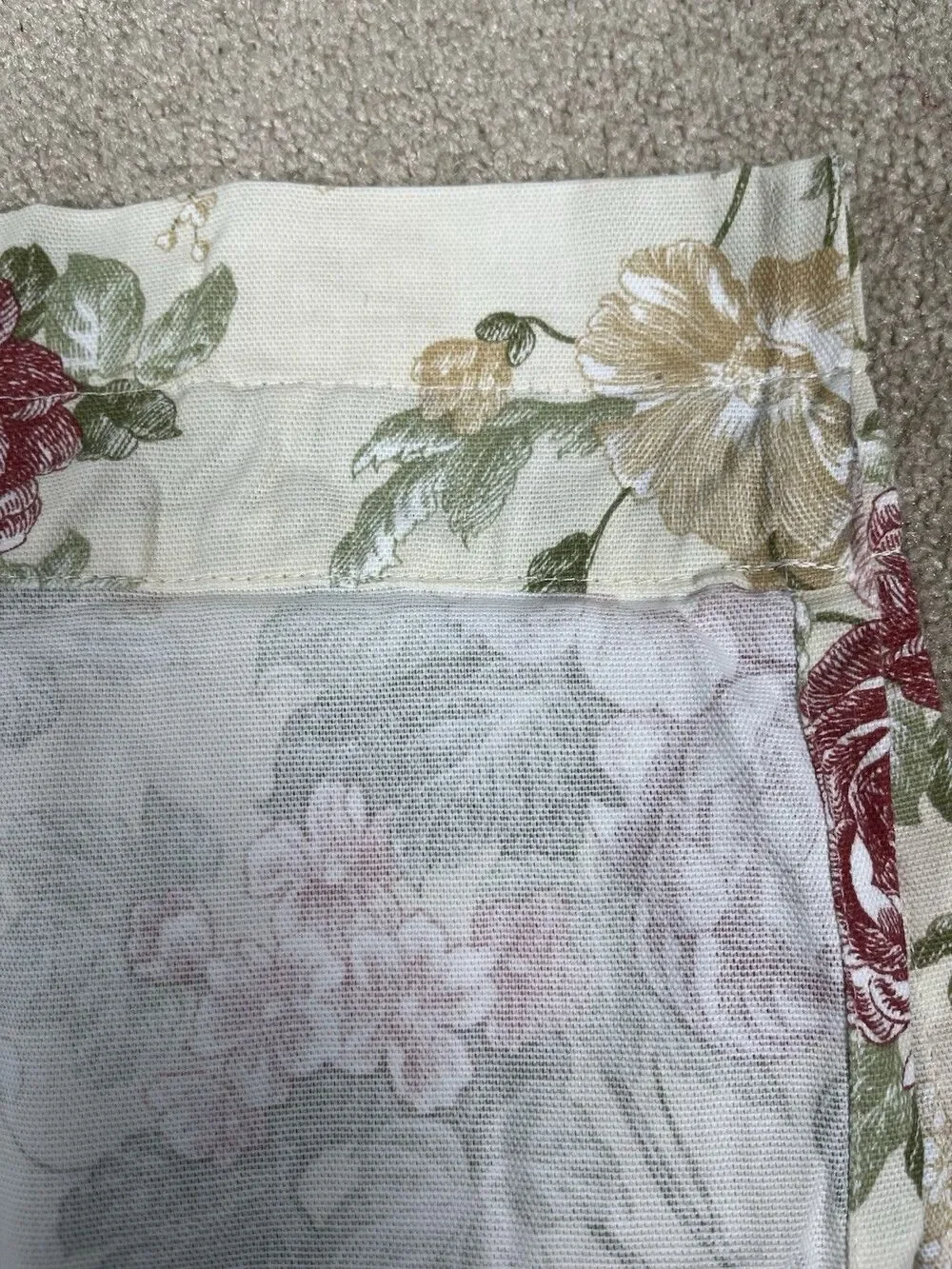 2 Home Trends Orchard Scarsdale Floral Rose Window Valance Cottagecore Farmhouse